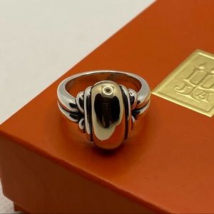 James Avery 14K & Sterling Silver Knotted Dome Ring Retired